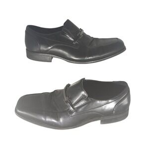 Alfani Nate‎ Black Square Toe Mens Dress Shoes Loafers Size 9W